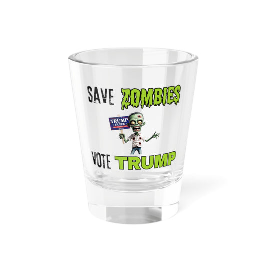 Limited Edition Trump Zombie 2024 Shot Glass, 1.5oz – Exclusive Halloween & Election Crossover Collectible