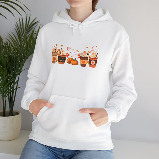 Fall Pumpkin Spice Latte Design Gildan Hoodie