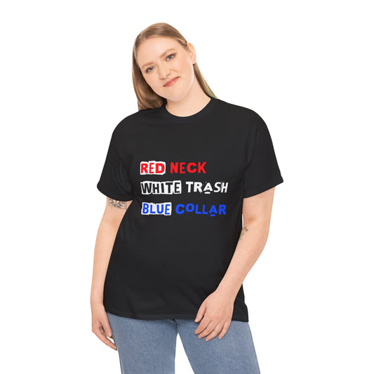 Red Neck White Trash Blue Collar - Premium Black T-Shirt