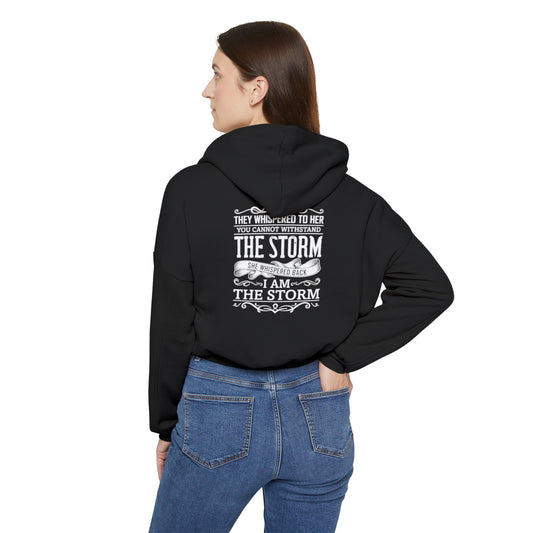 I Am the Storm Bella+Canvas Women's Cinched Bottom Hoodie