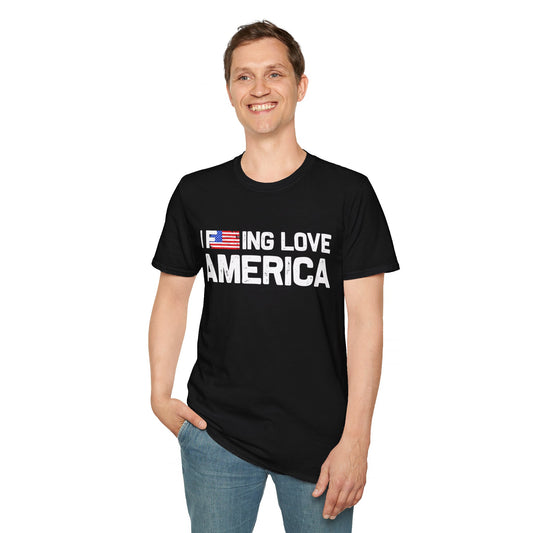 F***ing Love America - Premium Softstyle Dark T-Shirt