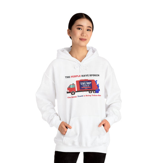 Trump 2024 Victory – The People Have Spoken Garbage Truck Design Hoodie