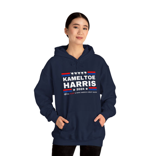 Kameltoe Harris 2024 - Vote Trump Dark Gildan Unisex Hoodie