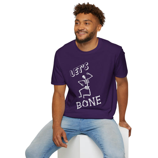 Let's Bone Halloween Skeleton Gildan Softstyle T-Shirt