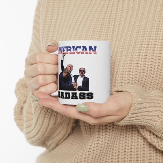 Pro-Trump American Badass Ceramic Mug (11oz, 15oz)