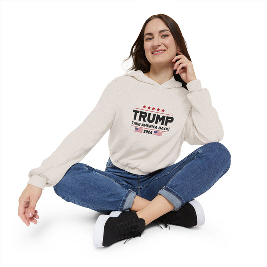 Trump Take America Back Women's Cinched Bottom Hoodie