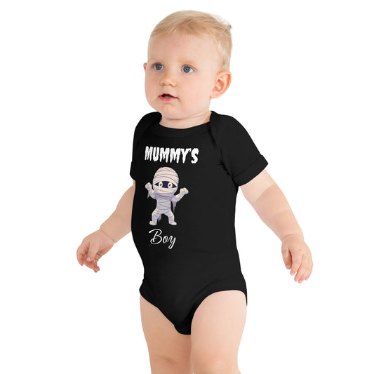 Mummy's Boy Black Halloween Baby Bodysuit