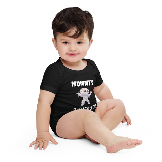 Mummy's Favorite Black Halloween Baby Bodysuit