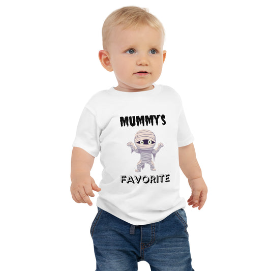 Mummy's Favorite Halloween White Infant Bella+Canvas T-Shirt