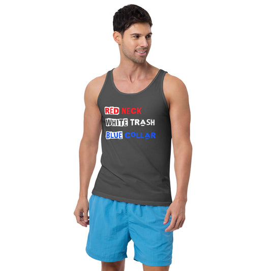 Red Neck White Trash Blue Collar Bella+Canvas Jersey Tank top