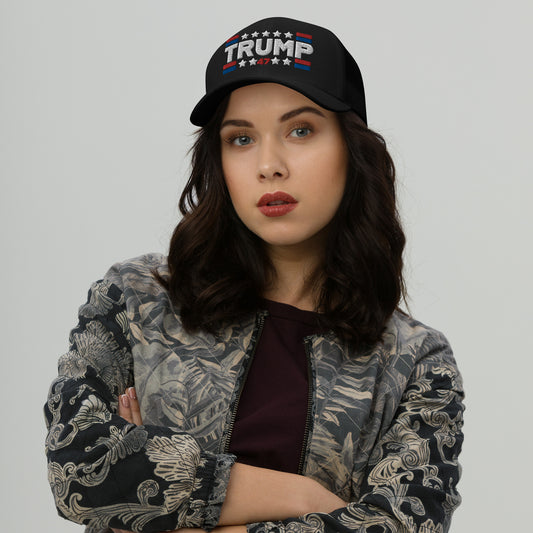 Trump 47 Dark Yupoong Retro Trucker Hat | Pro Trump 2024 Election Cap