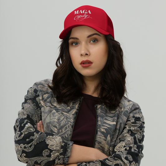 MAGA Girly Retro Trucker Hat by Yupoong