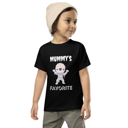 Mummy's Favorite Black Toddler Halloween Bella+Canvas T-Shirt