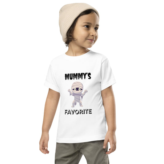 Mummy's Favorite Halloween White Toddler Bella+Canvas T-Shirt