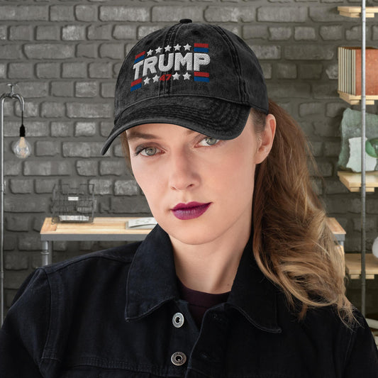 Trump 47 Vintage Cotton Twill Cap