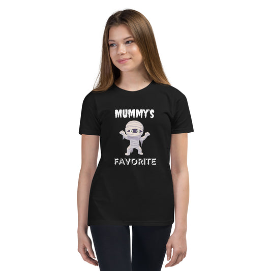 Mummy's Favorite Dark Halloween Youth Bella+Canvas T-Shirt