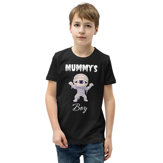 Mummy's Boy Dark Bella+Canvas Youth Halloween T-Shirt